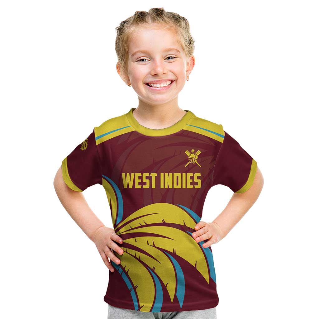 Custom Cricket 2026 West Indies Kid T Shirt Windies Go Champions