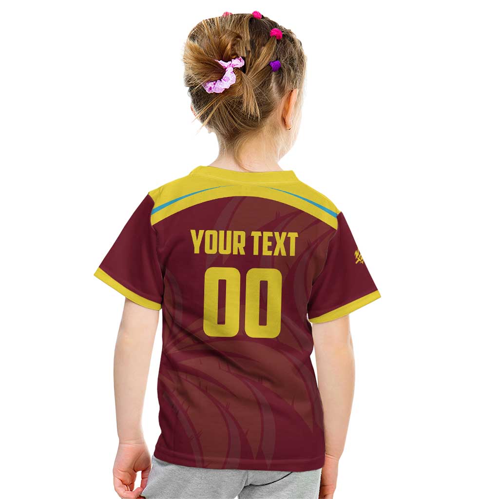 Custom Cricket 2026 West Indies Kid T Shirt Windies Go Champions