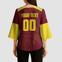 Custom Cricket 2026 West Indies Kimono Sleeve Blouse Windies Go Champions