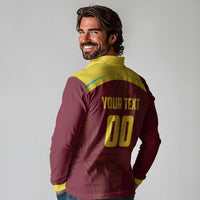 Custom Cricket 2026 West Indies Long Sleeve Polo Shirt Windies Go Champions