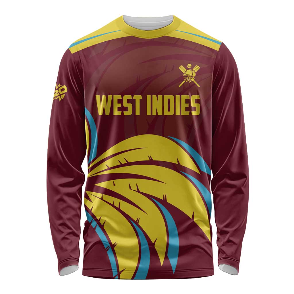 Custom Cricket 2026 West Indies Long Sleeve Shirt Windies Go Champions
