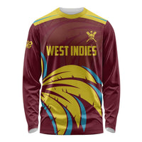 Custom Cricket 2026 West Indies Long Sleeve Shirt Windies Go Champions