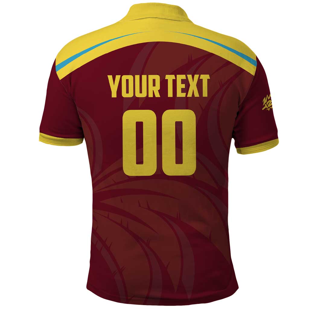 Custom Cricket 2026 West Indies Polo Shirt Windies Go Champions