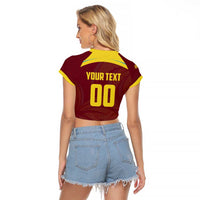 Custom Cricket 2026 West Indies Raglan Cropped T Shirt Windies Go Champions