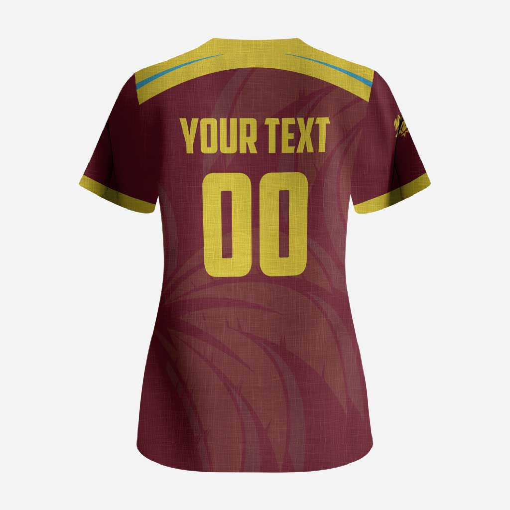 Custom Cricket 2026 West Indies Scrub Top Windies Go Champions