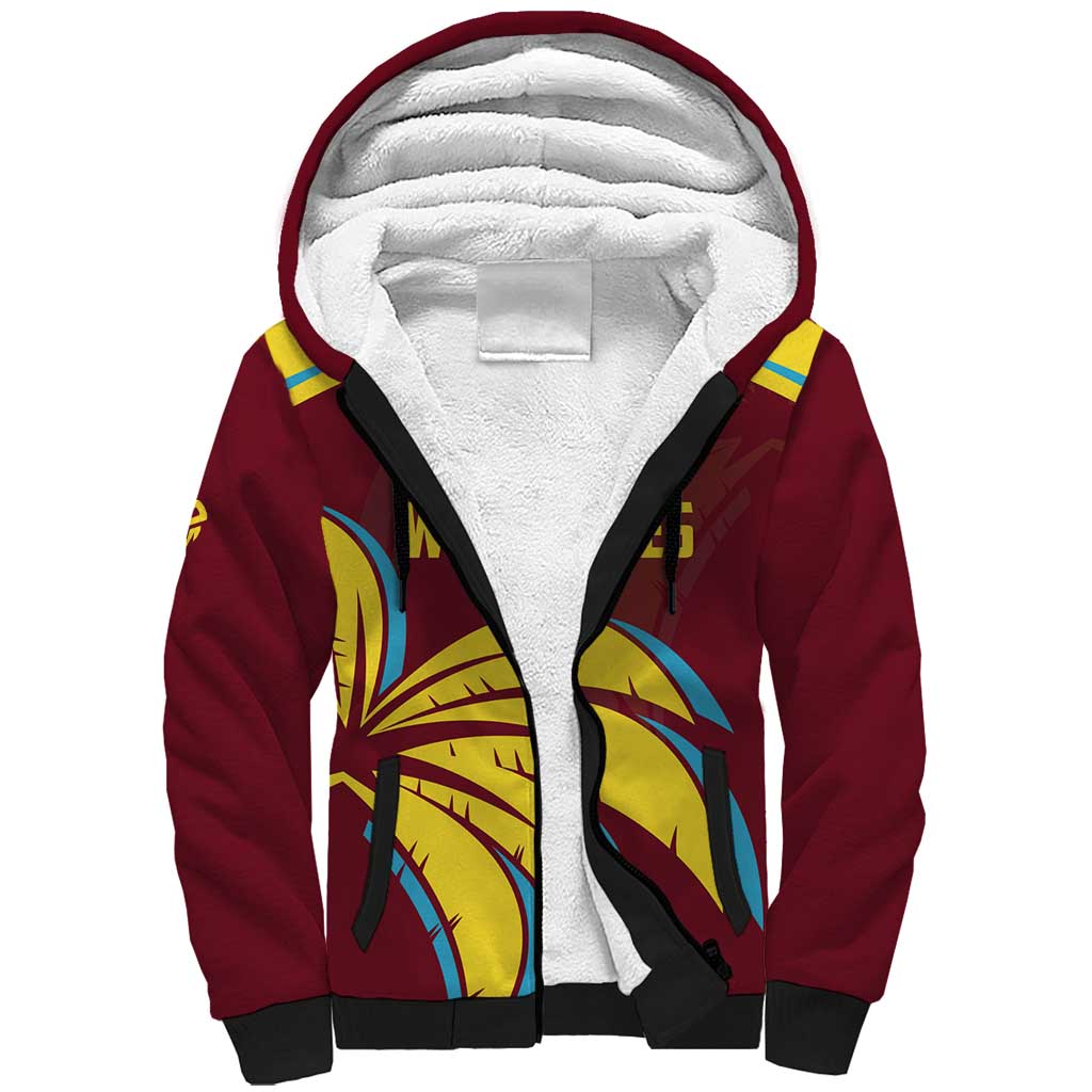 Custom Cricket 2026 West Indies Sherpa Hoodie Windies Go Champions