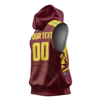 Custom Cricket 2026 West Indies Sleeveless Hoodie Windies Go Champions