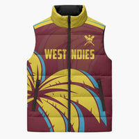 Custom Cricket 2026 West Indies Sleeveless Puffer Jacket Windies Go Champions