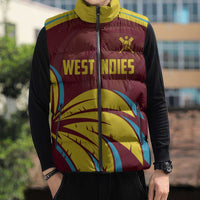 Custom Cricket 2026 West Indies Sleeveless Puffer Jacket Windies Go Champions
