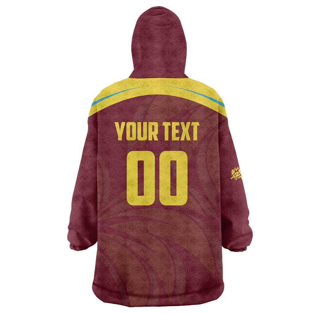 Custom Cricket 2026 West Indies Wearable Blanket Hoodie Windies Go Champions