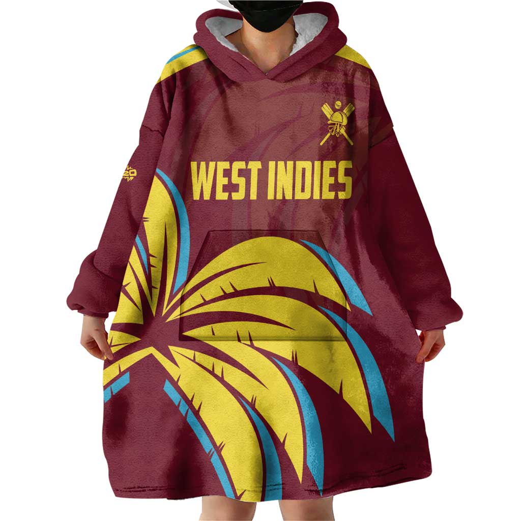 Custom Cricket 2026 West Indies Wearable Blanket Hoodie Windies Go Champions