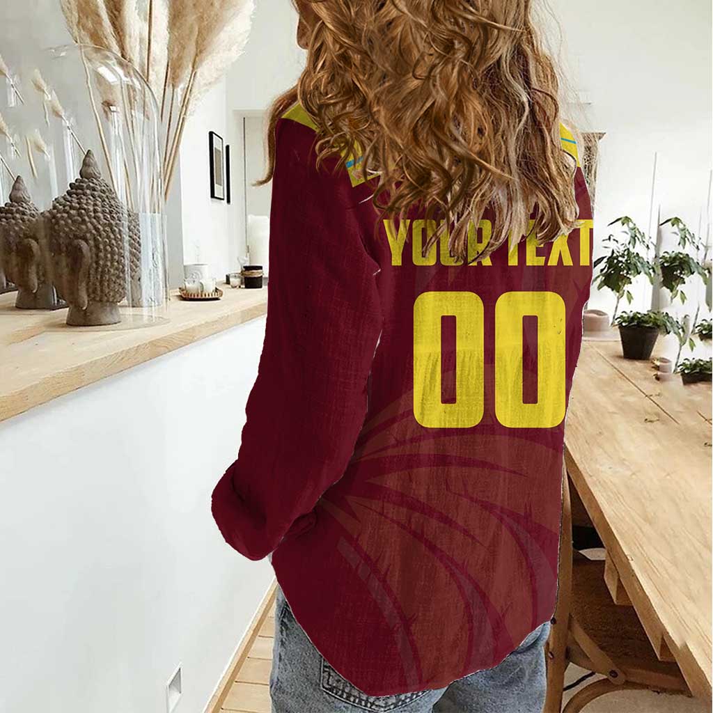 Custom Cricket 2026 West Indies Women Casual Shirt Windies Go Champions