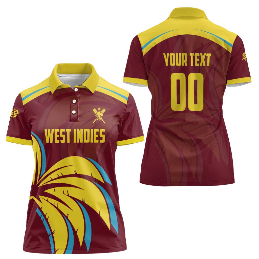 Custom Cricket 2026 West Indies Women Polo Shirt Windies Go Champions