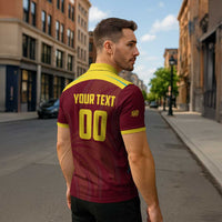 Custom Cricket 2026 West Indies Zipper Polo Shirt Windies Go Champions