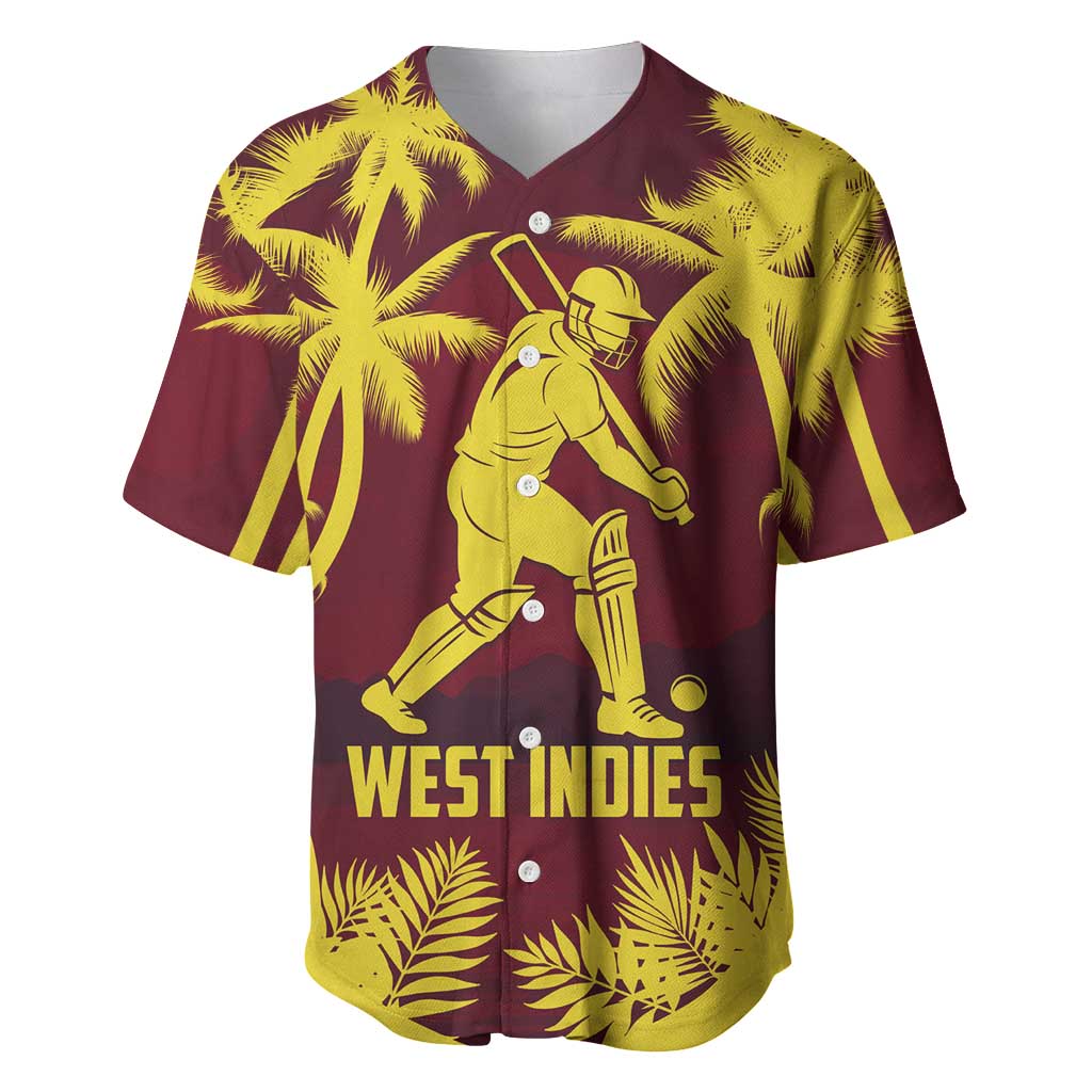 Custom Cricket 2026 West Indies Baseball Jersey WI Tropical Version