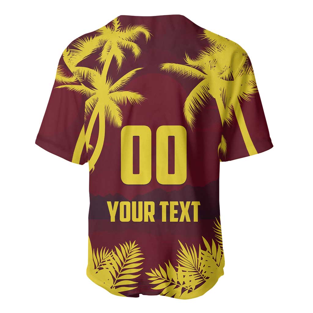 Custom Cricket 2026 West Indies Baseball Jersey WI Tropical Version