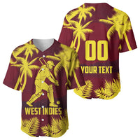Custom Cricket 2026 West Indies Baseball Jersey WI Tropical Version