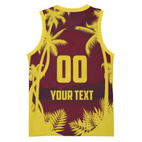 Custom Cricket 2026 West Indies Basketball Jersey WI Tropical Version