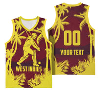 Custom Cricket 2026 West Indies Basketball Jersey WI Tropical Version