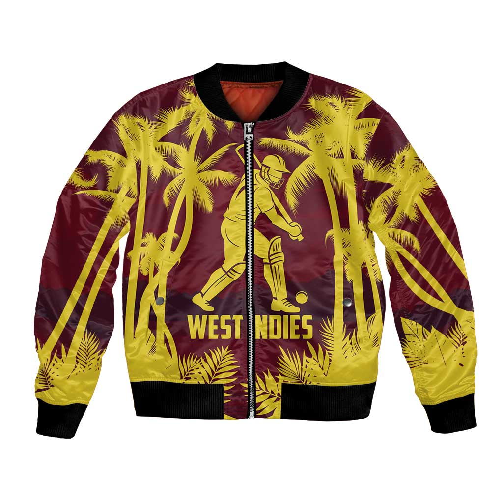 Custom Cricket 2026 West Indies Bomber Jacket WI Tropical Version