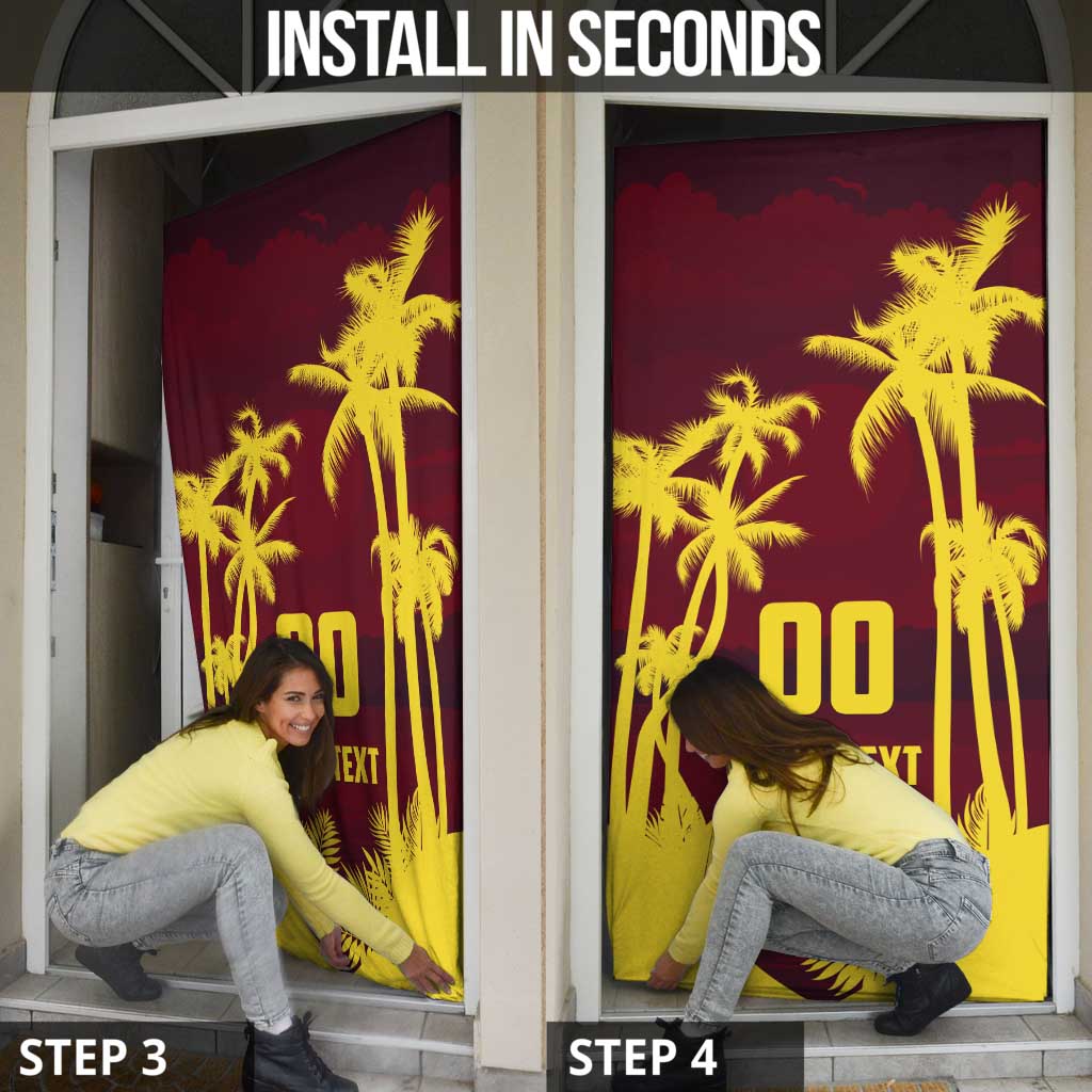 Custom Cricket 2026 West Indies Door Cover WI Tropical Version