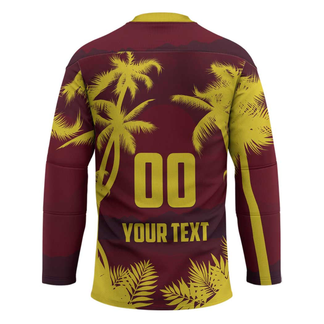 Custom Cricket 2026 West Indies Hockey Jersey WI Tropical Version
