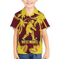Custom Cricket 2026 West Indies Kid Hawaiian Shirt WI Tropical Version