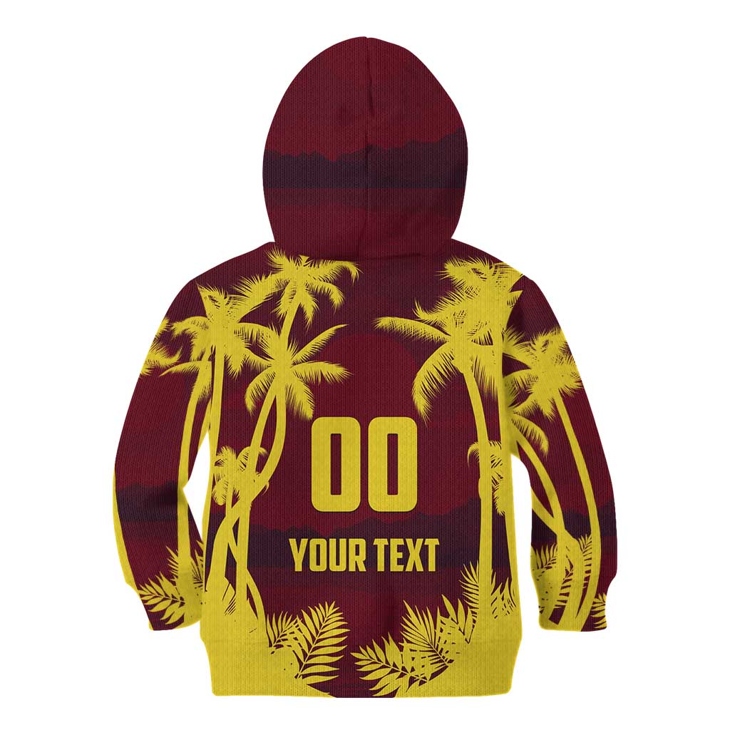 Custom Cricket 2026 West Indies Kid Hoodie WI Tropical Version