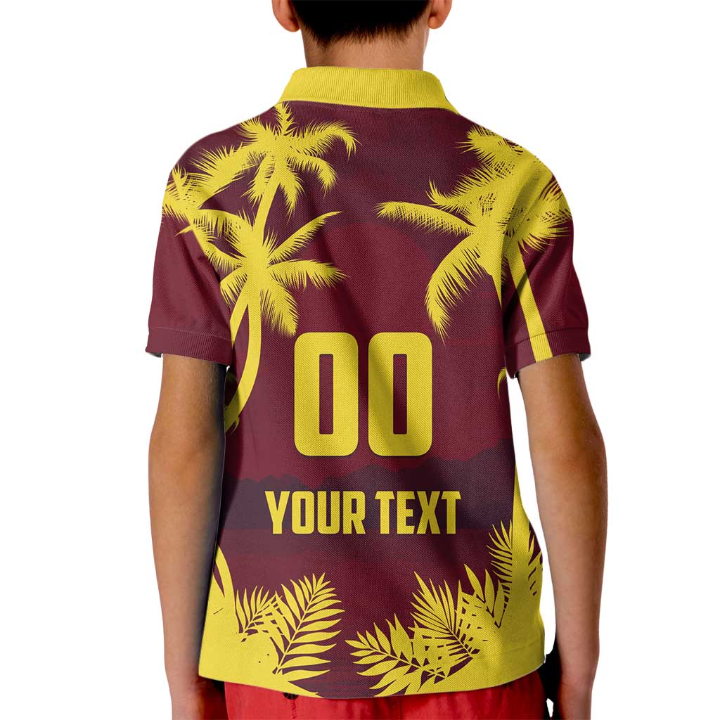 Custom Cricket 2026 West Indies Kid Polo Shirt WI Tropical Version