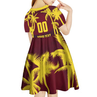 Custom Cricket 2026 West Indies Kid Short Sleeve Dress WI Tropical Version