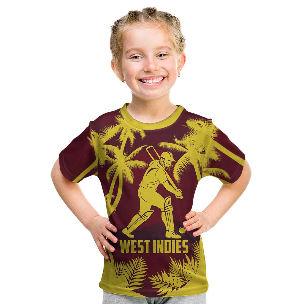 Custom Cricket 2026 West Indies Kid T Shirt WI Tropical Version