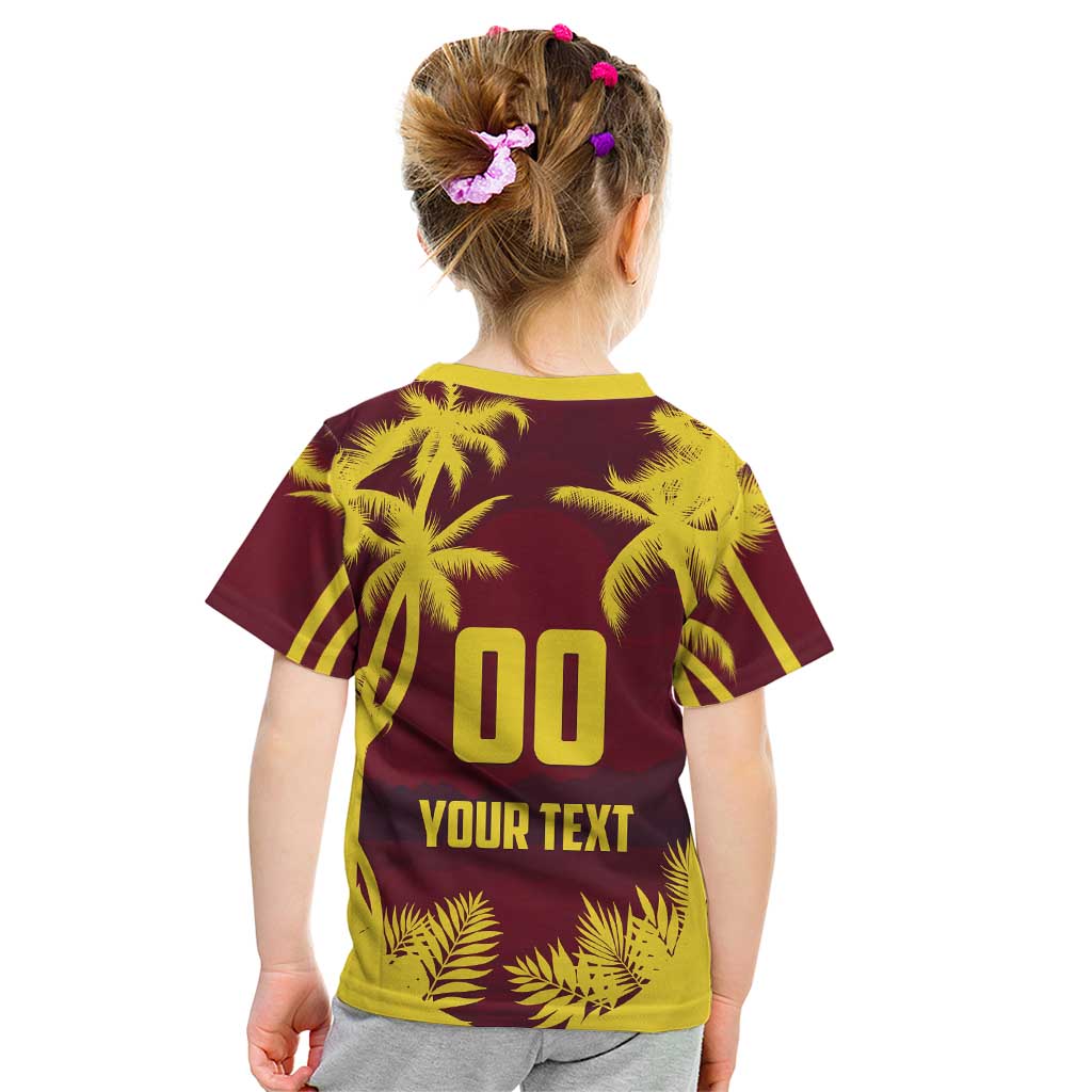 Custom Cricket 2026 West Indies Kid T Shirt WI Tropical Version