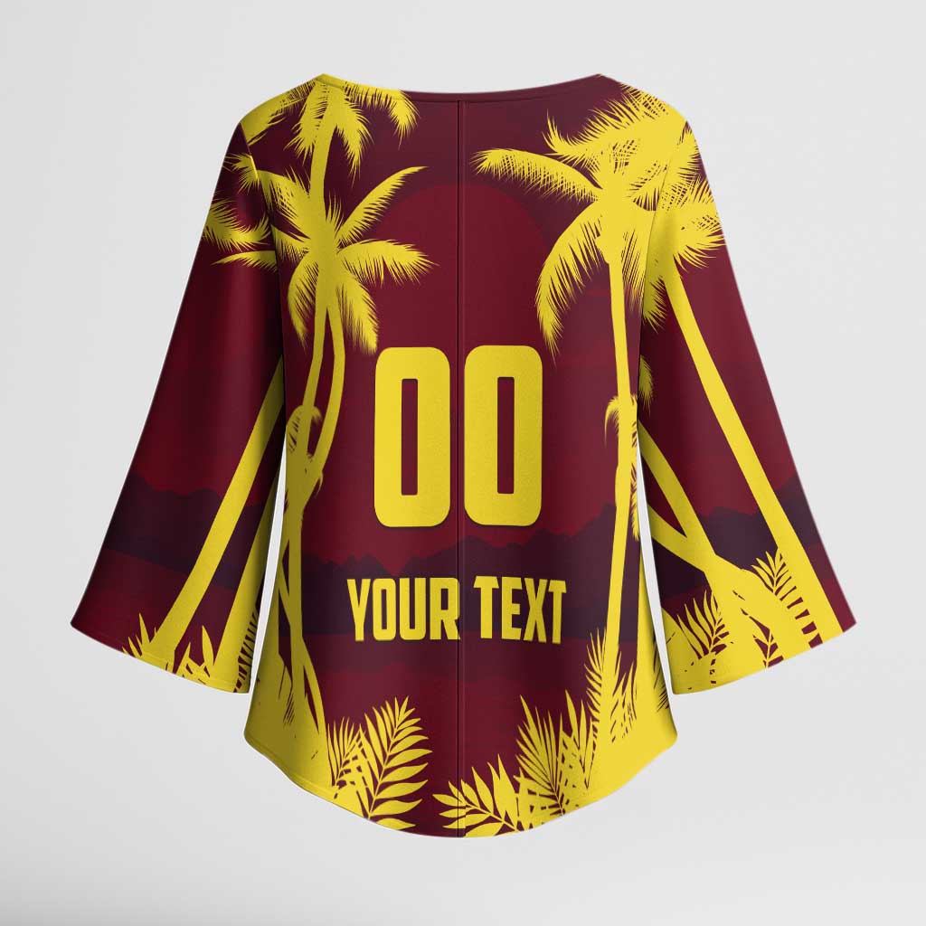 Custom Cricket 2026 West Indies Kimono Sleeve Blouse WI Tropical Version