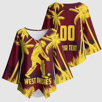 Custom Cricket 2026 West Indies Kimono Sleeve Blouse WI Tropical Version