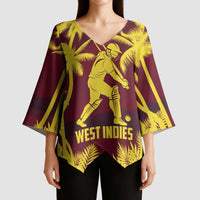 Custom Cricket 2026 West Indies Kimono Sleeve Blouse WI Tropical Version