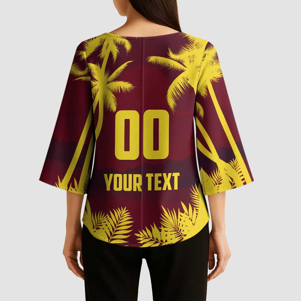 Custom Cricket 2026 West Indies Kimono Sleeve Blouse WI Tropical Version