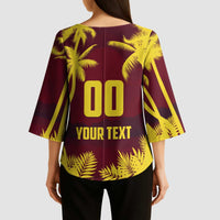Custom Cricket 2026 West Indies Kimono Sleeve Blouse WI Tropical Version