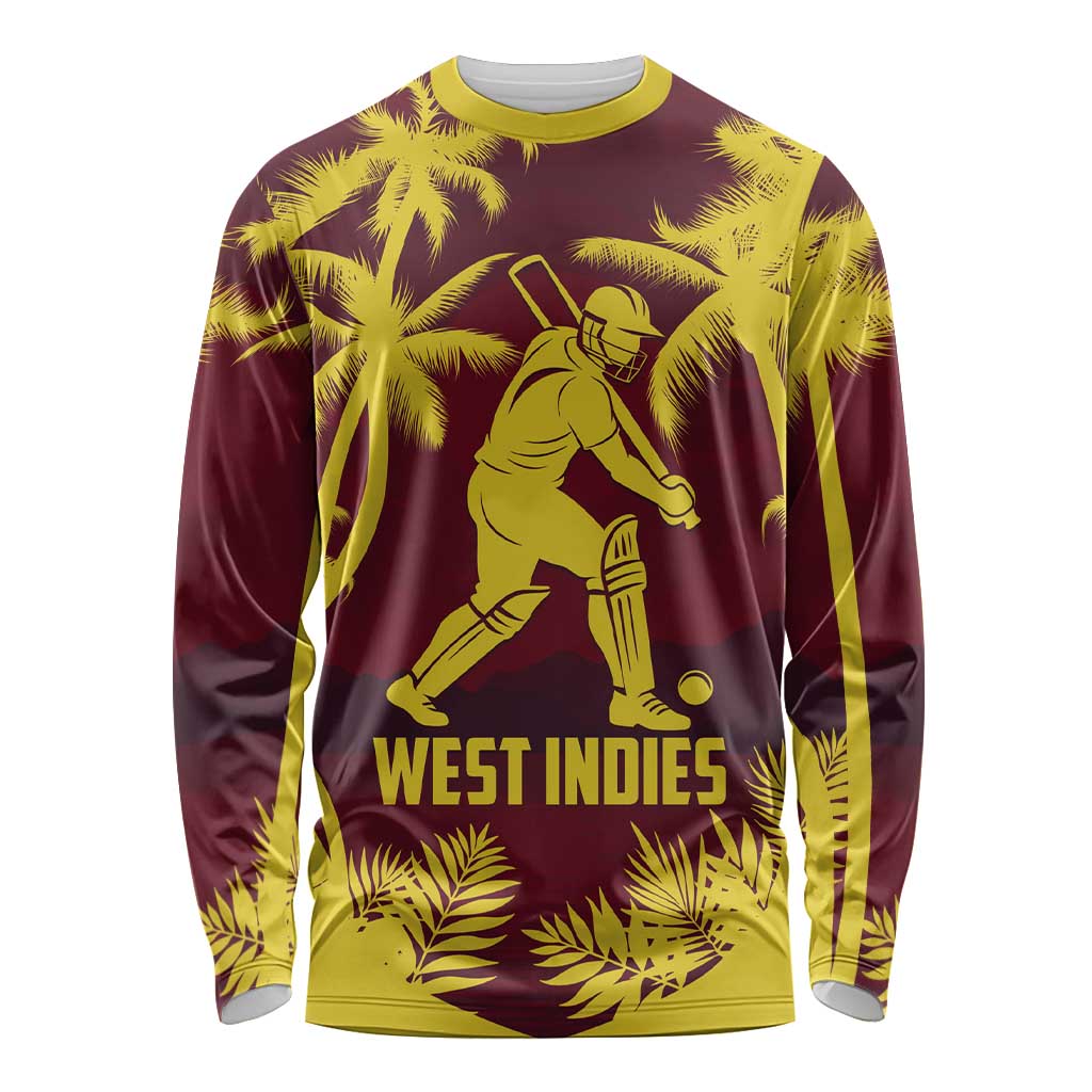 Custom Cricket 2026 West Indies Long Sleeve Shirt WI Tropical Version