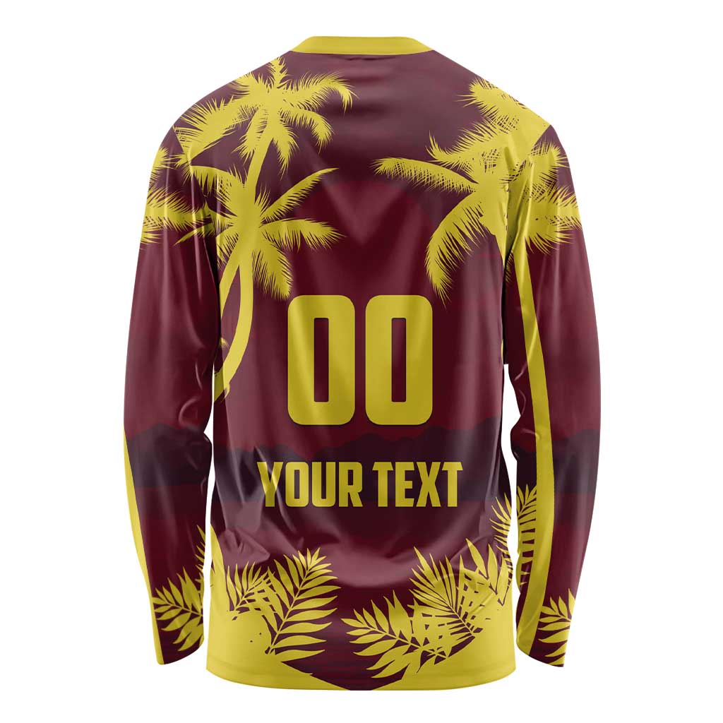 Custom Cricket 2026 West Indies Long Sleeve Shirt WI Tropical Version