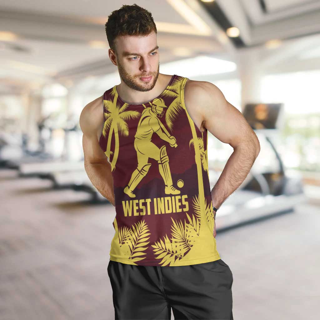 Custom Cricket 2026 West Indies Men Tank Top WI Tropical Version