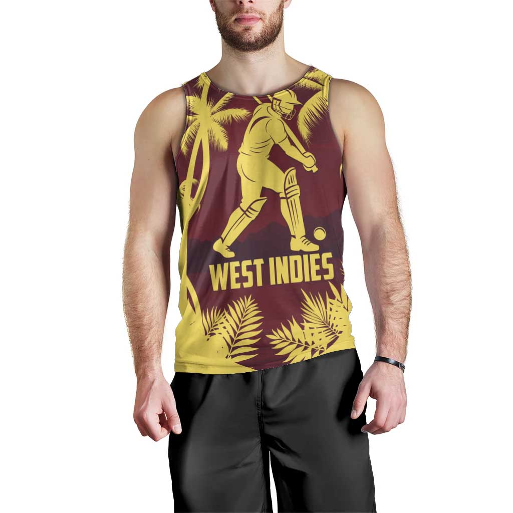 Custom Cricket 2026 West Indies Men Tank Top WI Tropical Version