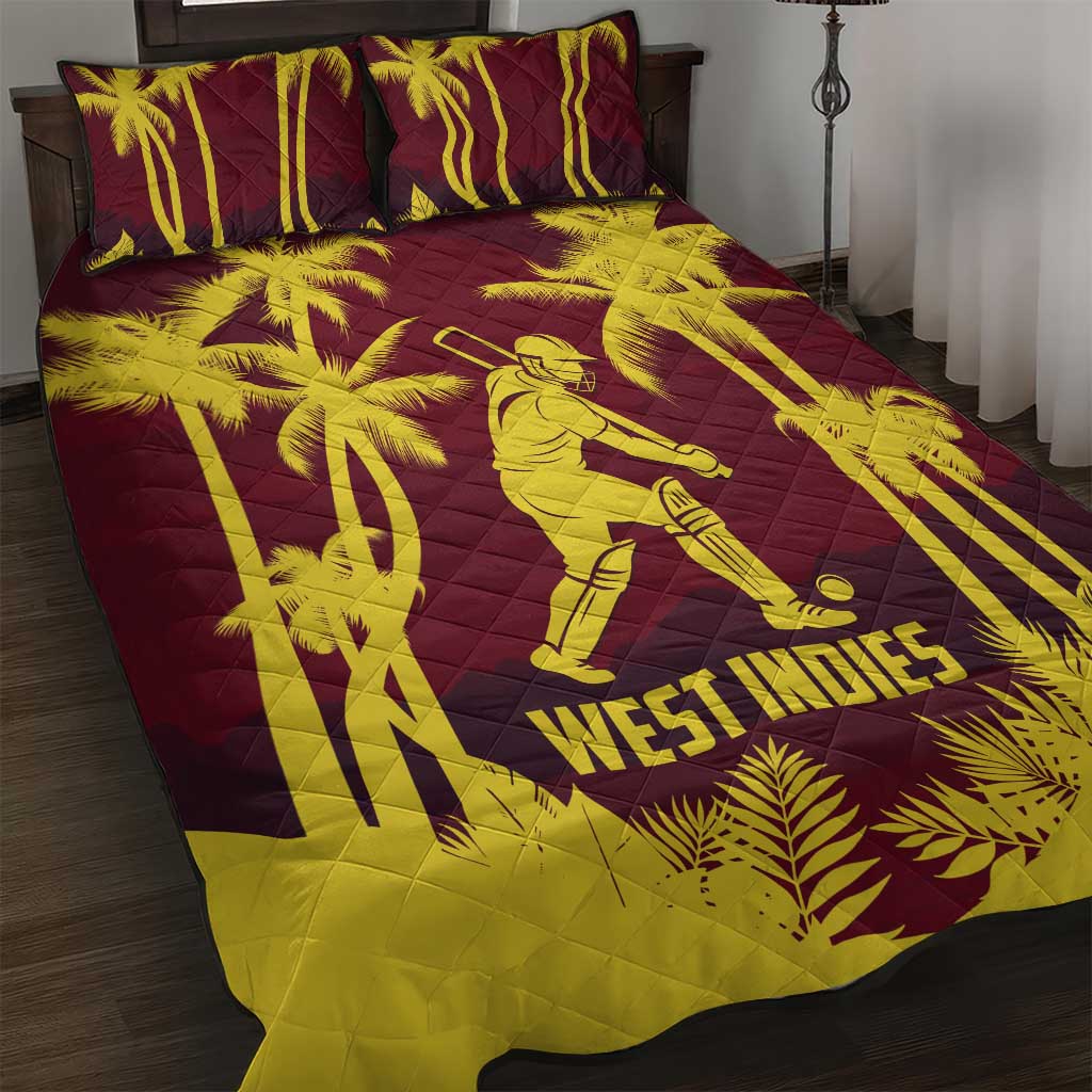 Cricket 2026 West Indies Quilt Bed Set WI Tropical Version