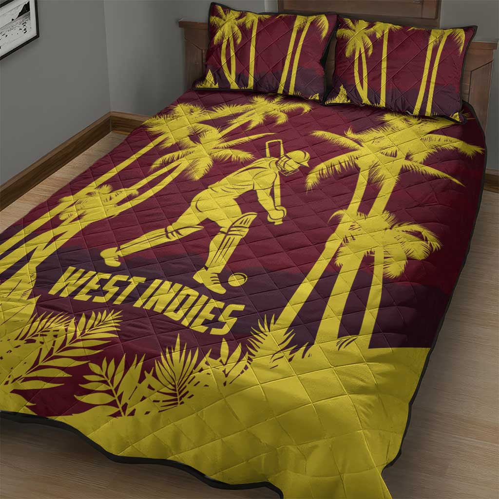 Cricket 2026 West Indies Quilt Bed Set WI Tropical Version