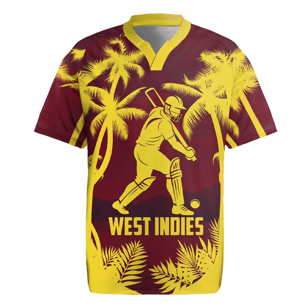 Custom Cricket 2026 West Indies Rugby Jersey WI Tropical Version