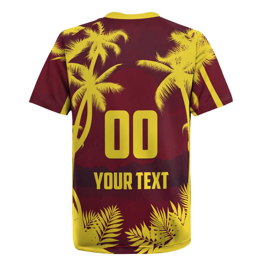 Custom Cricket 2026 West Indies Rugby Jersey WI Tropical Version