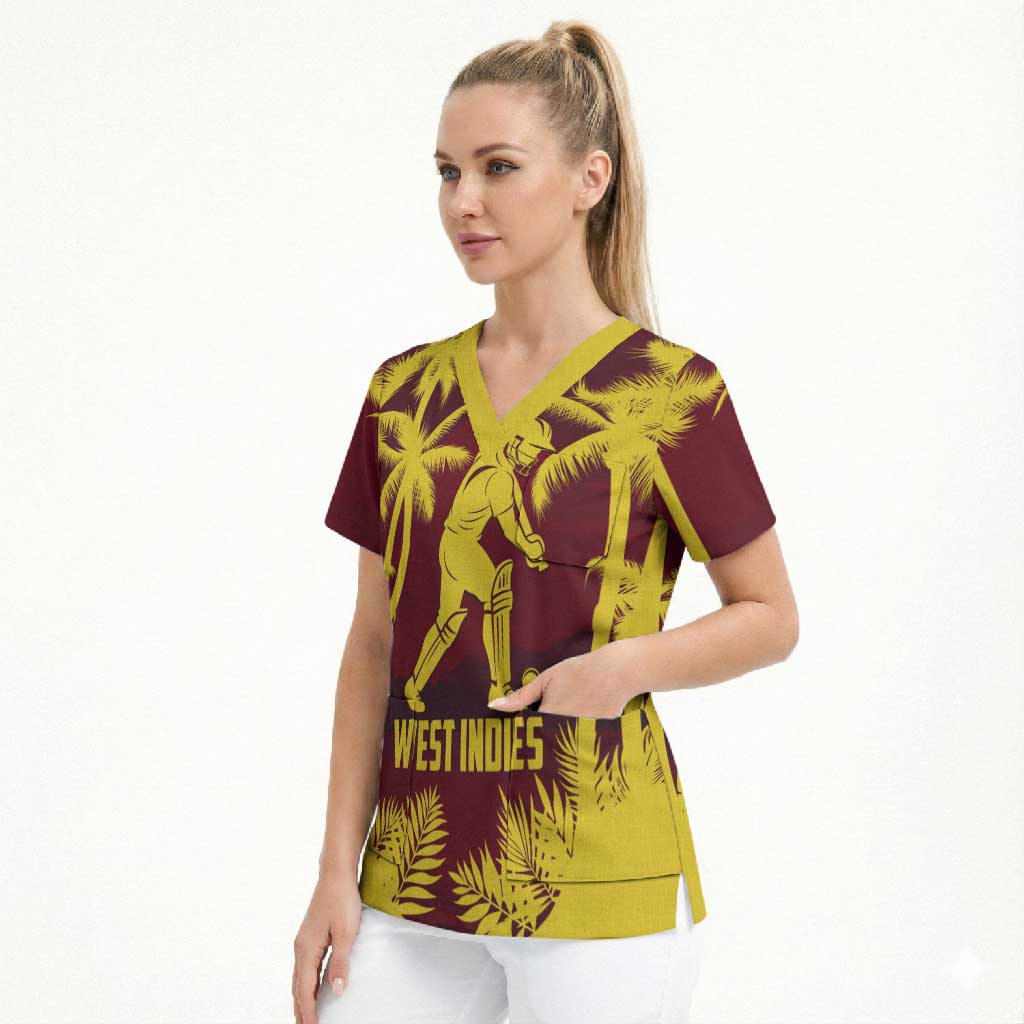 Custom Cricket 2026 West Indies Scrub Top WI Tropical Version