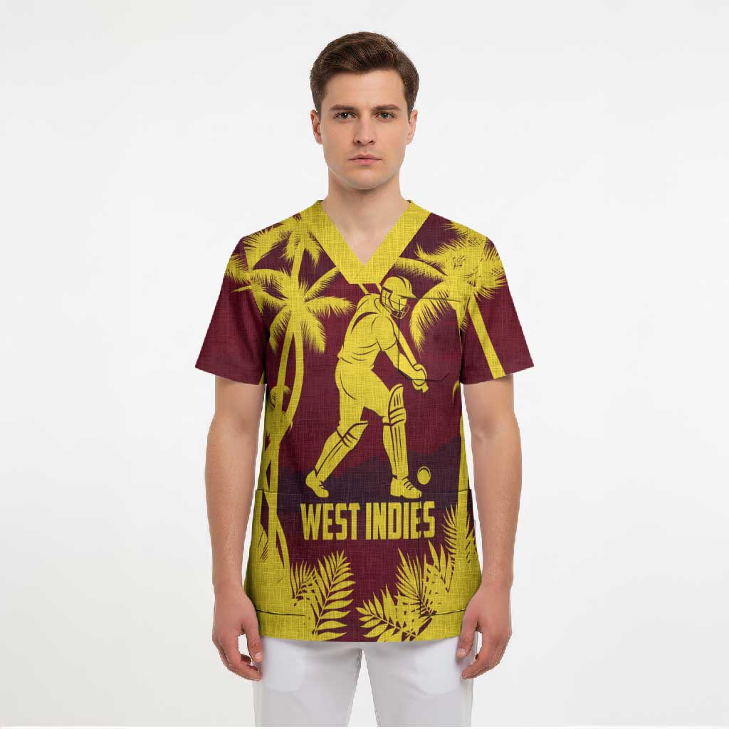 Custom Cricket 2026 West Indies Scrub Top WI Tropical Version
