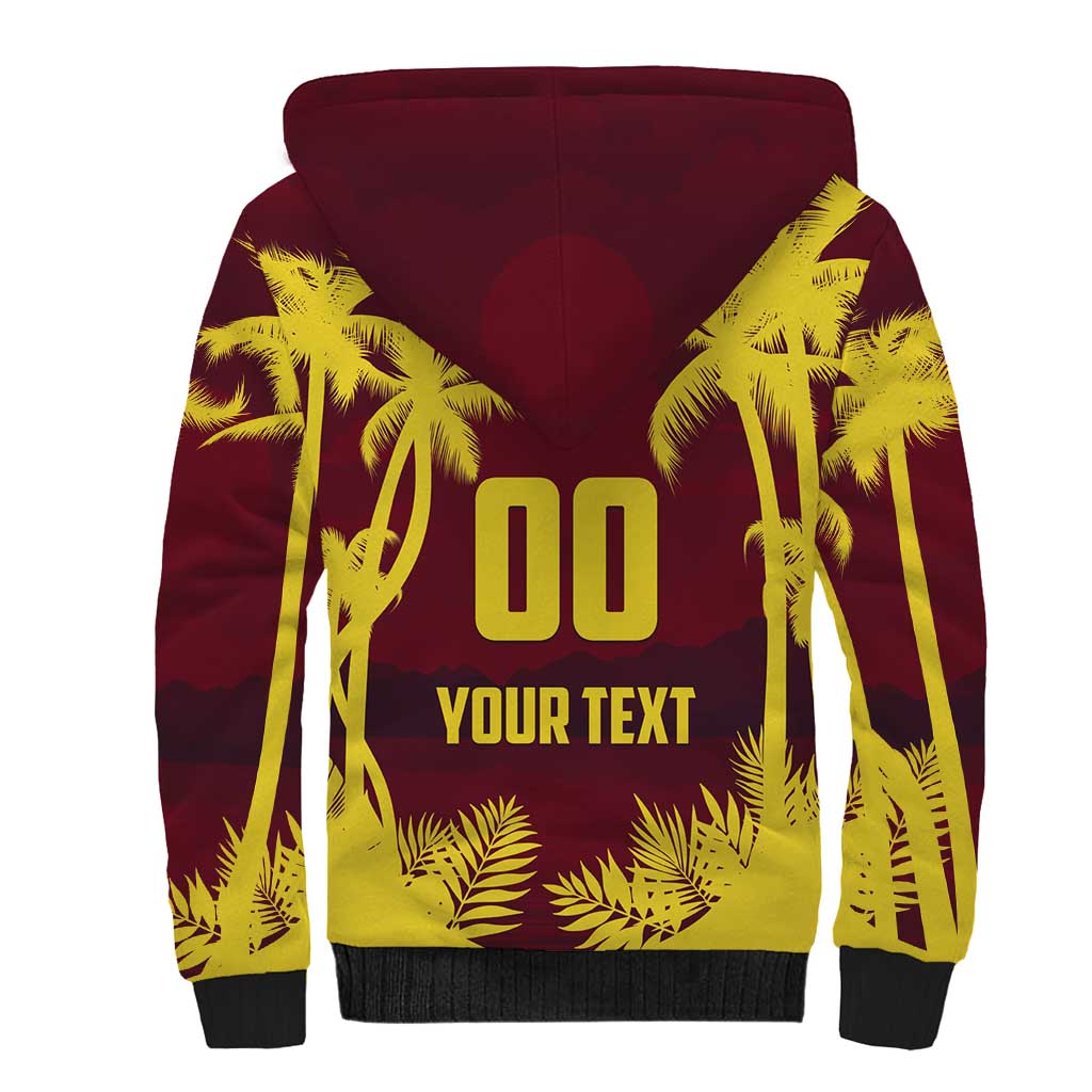 Custom Cricket 2026 West Indies Sherpa Hoodie WI Tropical Version