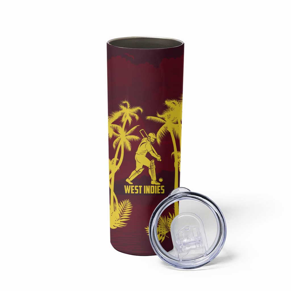 Custom Cricket 2026 West Indies Skinny Tumbler WI Tropical Version