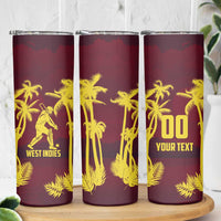 Custom Cricket 2026 West Indies Skinny Tumbler WI Tropical Version